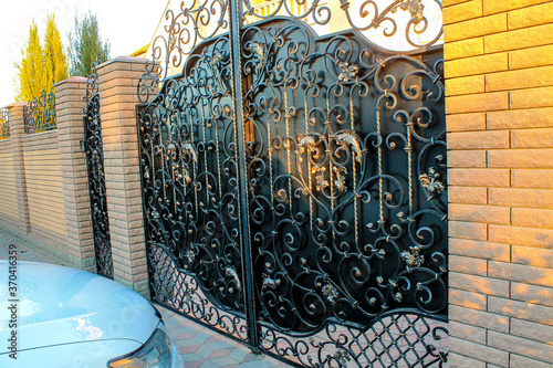 Wrought-iron gates, oriental luxury (Dzhankoy, Republic of Crimea, 14.10.2018) photo