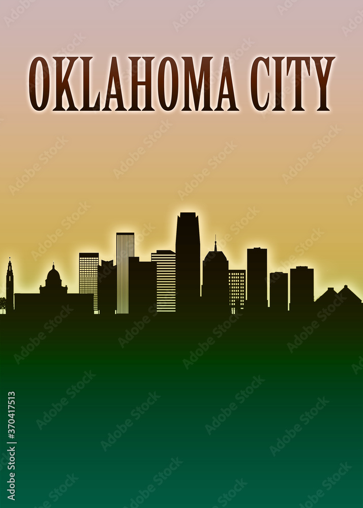 Oklahoma City Skyline Minimal