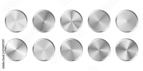 空白 文字なし 銀のラベルセット。高級感のあるラベル。銀のバッジ。
Silver label set. Luxury label. Silver badge.