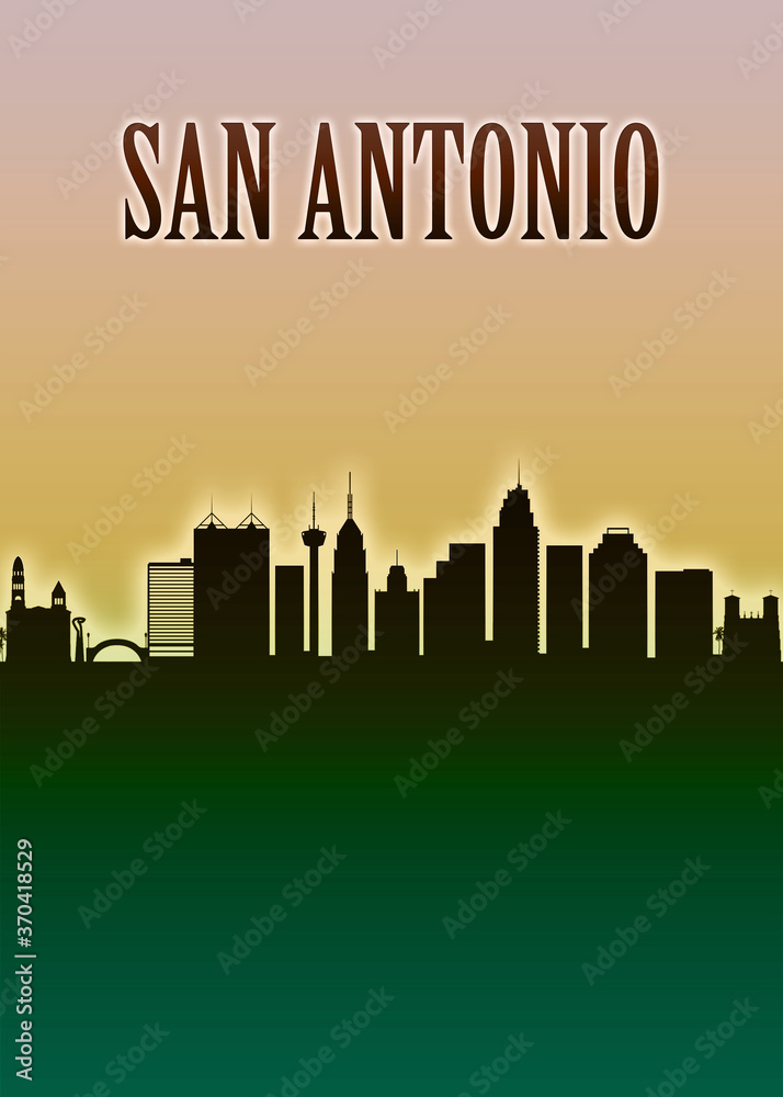 San Antonio Skyline Minimal