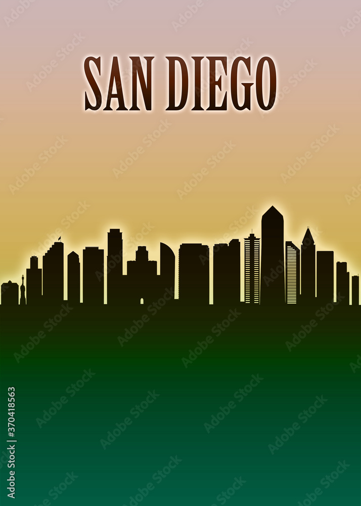 San Diego Skyline Minimal
