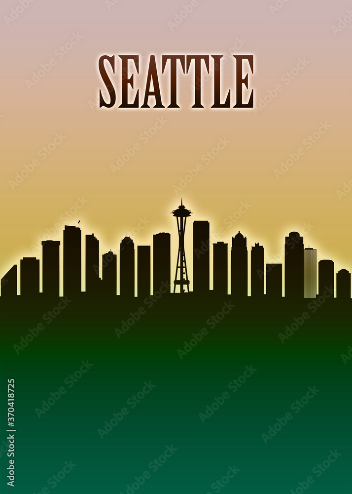 Seattle Skyline Minimal
