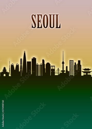 Seoul Skyline Minimal