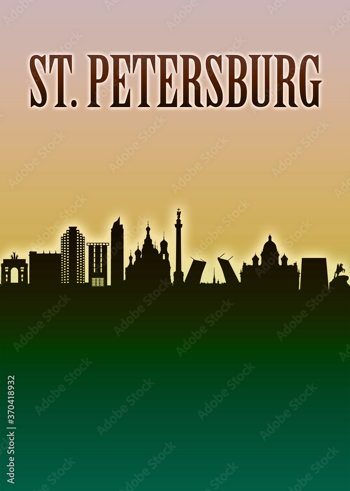 St. Petersburg Skyline Minimal