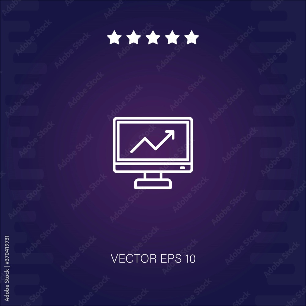 computer monitor vector icon modern illustration computer monitor vector icon modern illustration