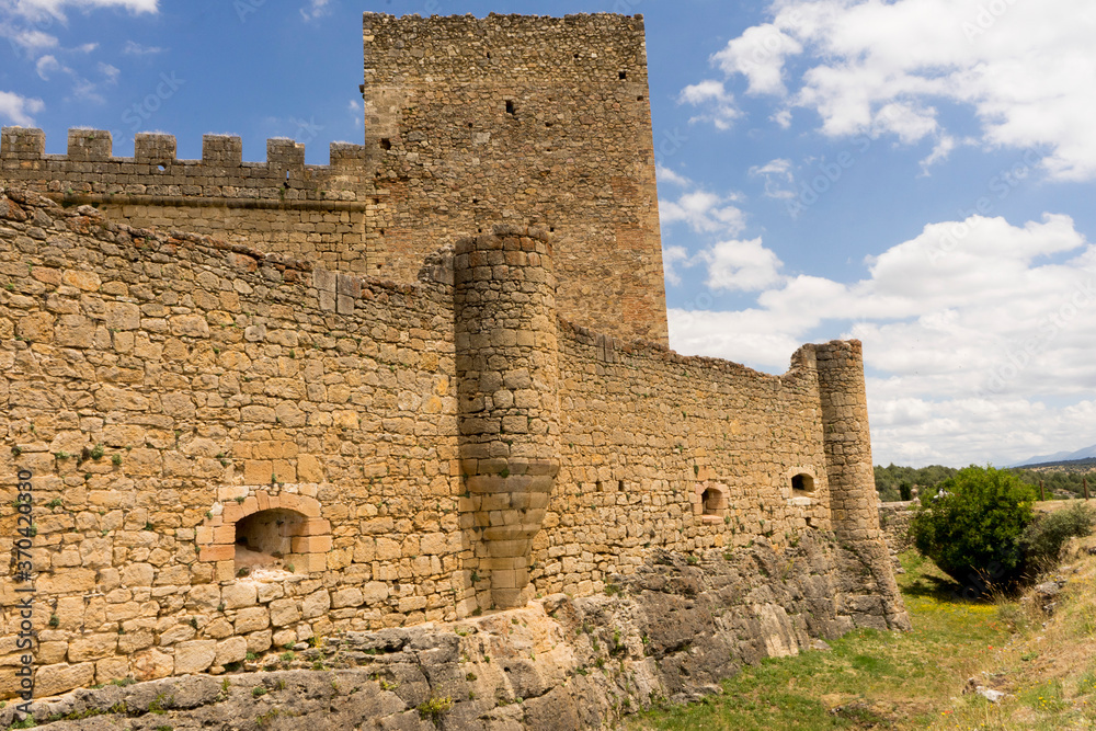 Walls of Pedraza Castle in Segovia