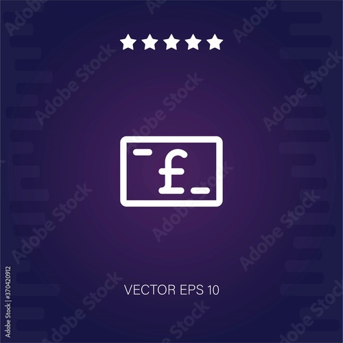 pound sterling vector icon modern illustration