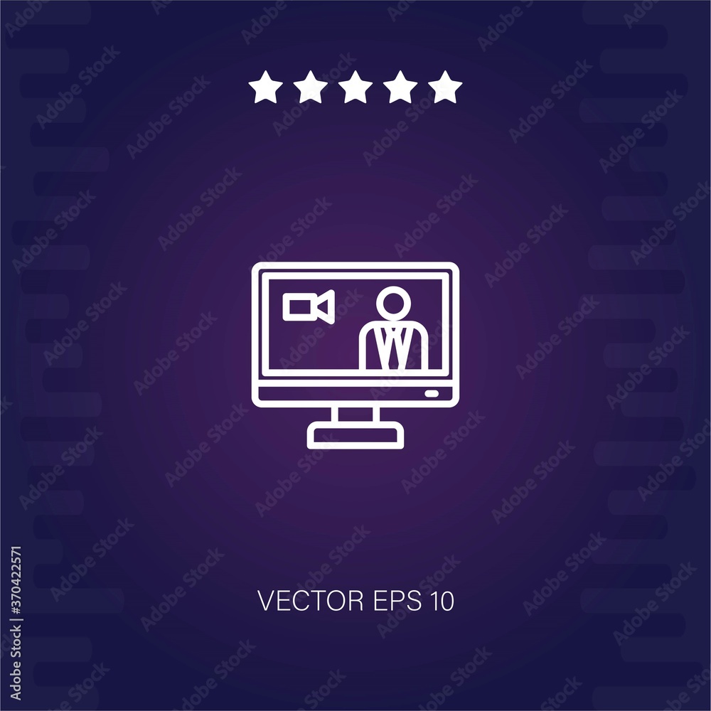 live streaming vector icon modern illustration live streaming vector icon modern illustration