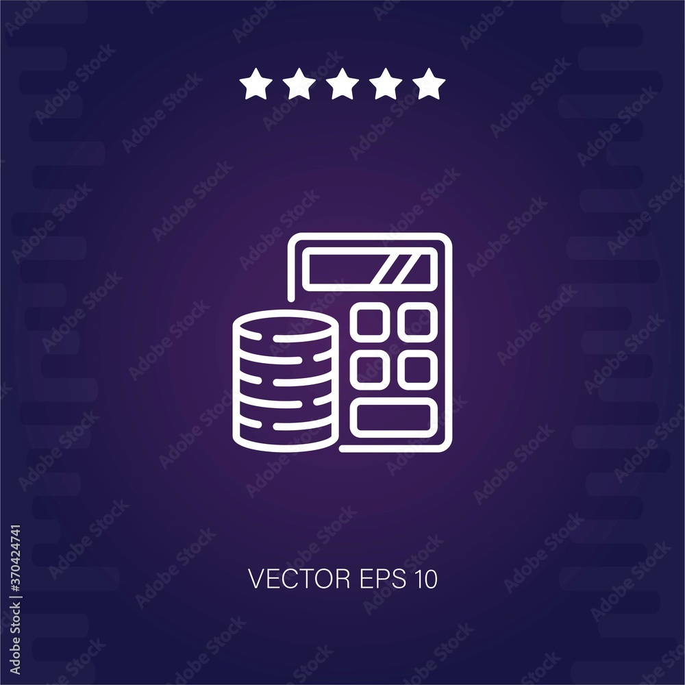 calculator vector icon modern illustration