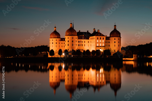 Schloss Moritzburg blaue Stunde