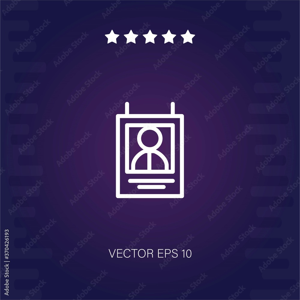 identification vector icon modern illustration identification vector icon modern illustration