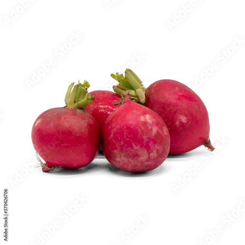 red radish isolated on white
