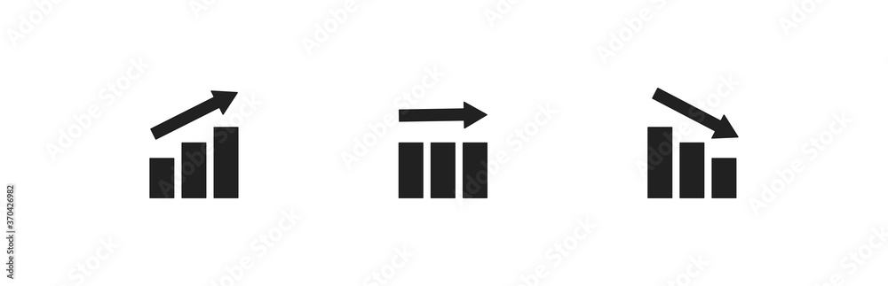 Graph bar simple icon set. Chart, business illustration conceptin vector flat Graph bar simple icon set. Chart, business illustration conceptin vector flat