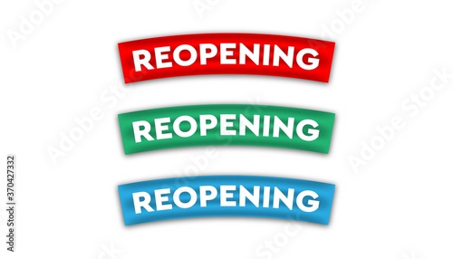 Reopening banner set design template.