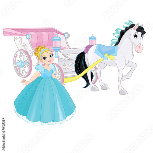Cinderella and Fairytale pink carriage