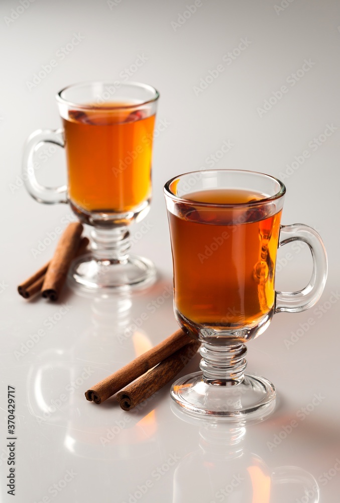 Hot tea and cinnamon Hot tea and cinnamon