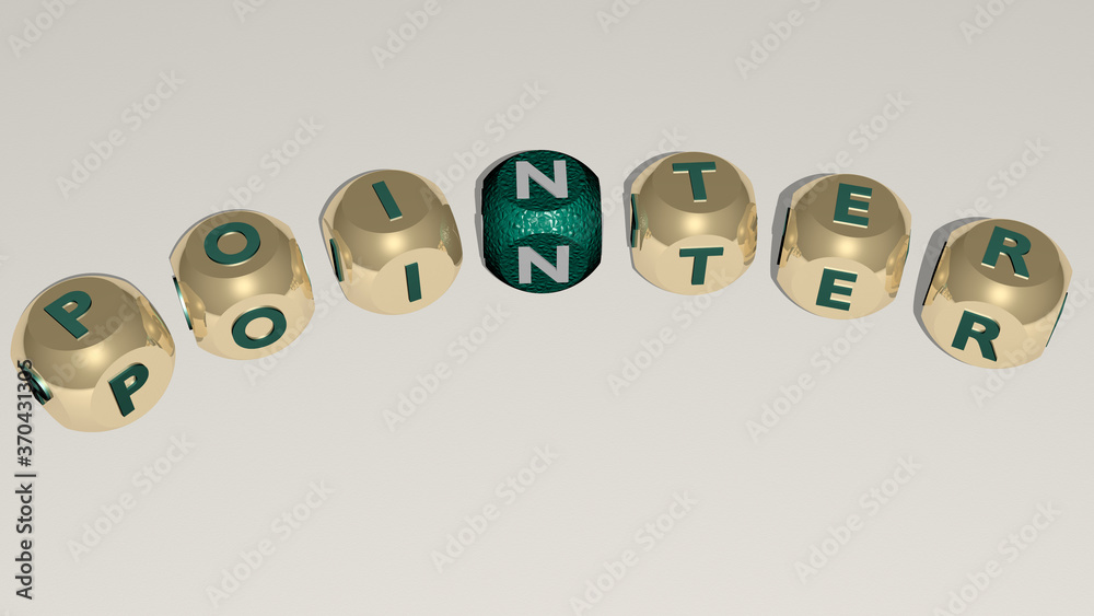 combination of POINTER built by cubic letters from the top perspective, excellent for the concept presentation. illustration and icon combination of POINTER built by cubic letters from the top perspective, excellent for the concept presentation. illustration and icon