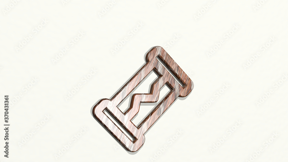 ELECTRONICS FUSE from a perspective on the wall. A thick sculpture made of metallic materials of 3D rendering. illustration and computer ELECTRONICS FUSE from a perspective on the wall. A thick sculpture made of metallic materials of 3D rendering. illustration and computer