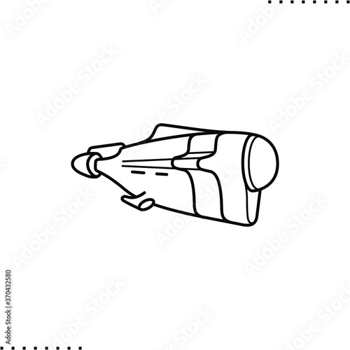 Submarine, explore the underwater  vector icon in outlines