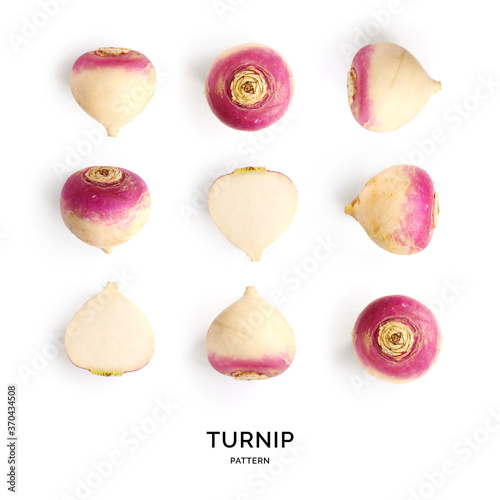 Schilderij op canvas Seamless pattern with turnip
