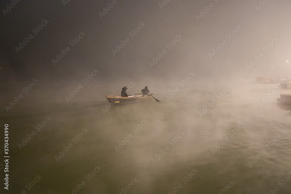Naklejka premium fog on the river