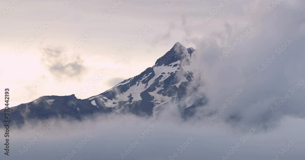 SEAMLESS LOOP video of Mountain clouds nature landscape timelapse.
