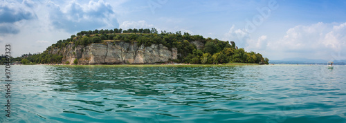 panorama of Island at lake garda, Italy,