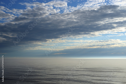 Ladoga lake at cloud day.