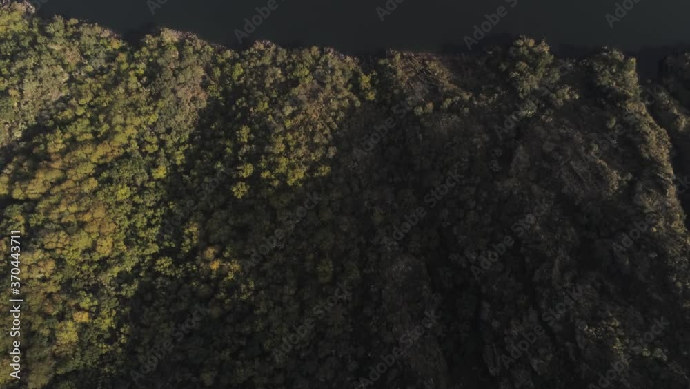 Sil River Canyon. Landscape in Ribeira Sacra. Galicia,Spain. Aerial Drone Footage