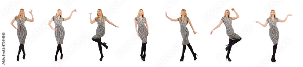 Tall young woman isolated on white Tall young woman isolated on white