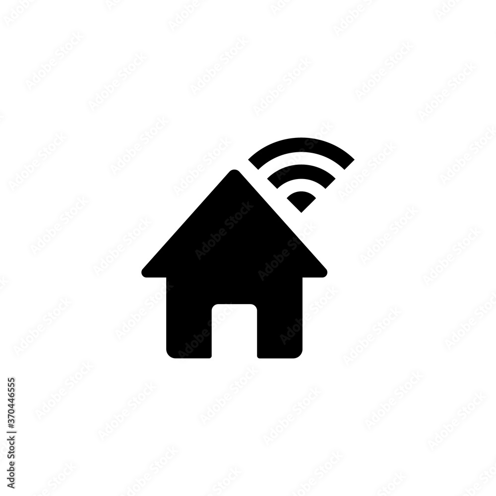 house with wifi icon logo house with wifi icon logo