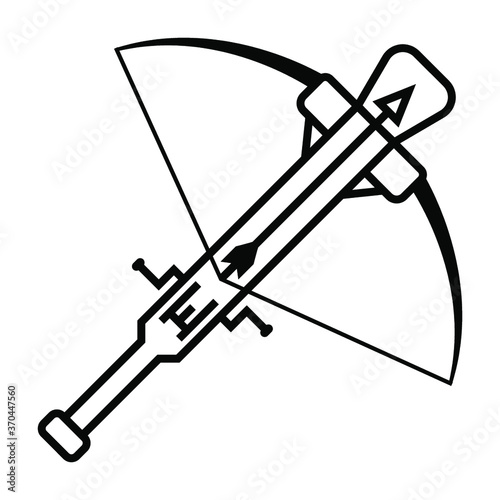 Crossbow vector icon