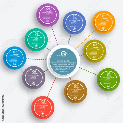 Abstract 3D Paper Infographics. Business template .Vector illustration
