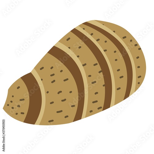 illustration of taro - simple version