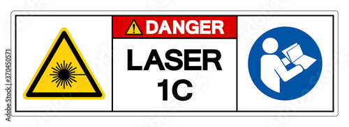 Danger Laser 1C Symbol Sign ,Vector Illustration, Isolate On White Background Label. EPS10