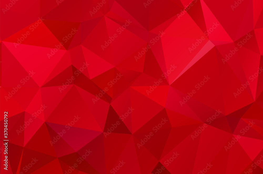 Abstract Red Geometric Background. Raster Illustration