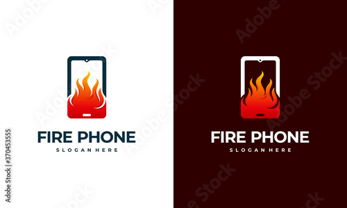 Fire Phone logo designs concept vector