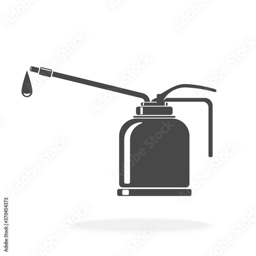 Oil Can Icon With Drip - Vector Illustration