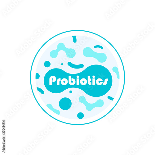 Probiotic bacteria icon design isolated on white background