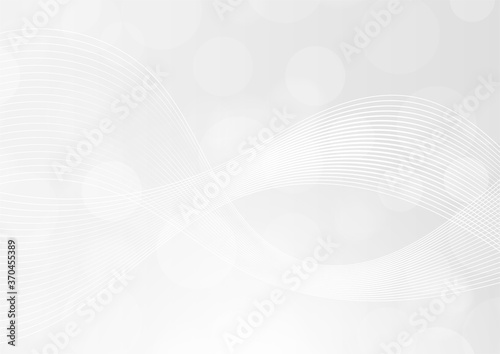 abstract wave white and gray gradient color background shiny lines. vector illustration.
