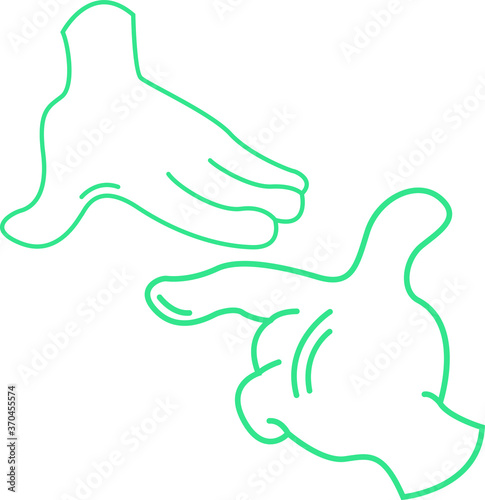 vector illustration of a silhouette of a human hand