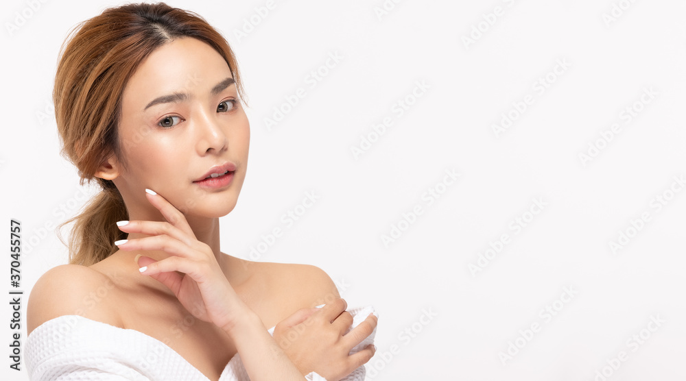 Beauty asian women portrait face with skin care healthy and skin. Beauty asian women portrait face with skin care healthy and skin.