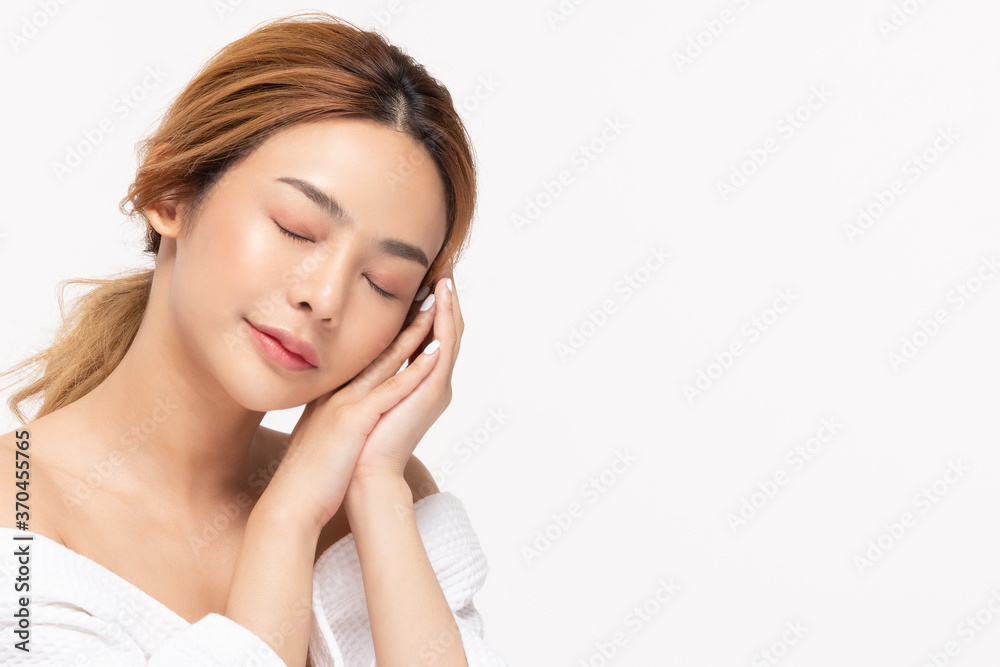 Beauty asian women portrait face with skin care healthy and skin. Beauty asian women portrait face with skin care healthy and skin.