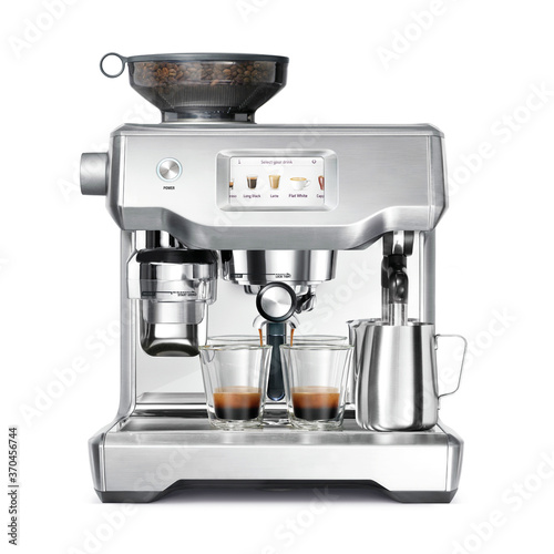 Fotografia Automatic Espresso Machine Isolated on White Background