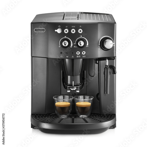 Fotobehang Espresso Coffee Machine Isolated on White Background
