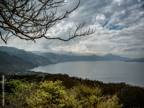 A beautiful view of a lake in Guatemala, Central America photo