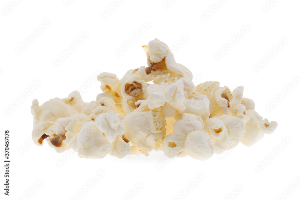 Heap of salted popcorn, isolated on white background Heap of salted popcorn, isolated on white background