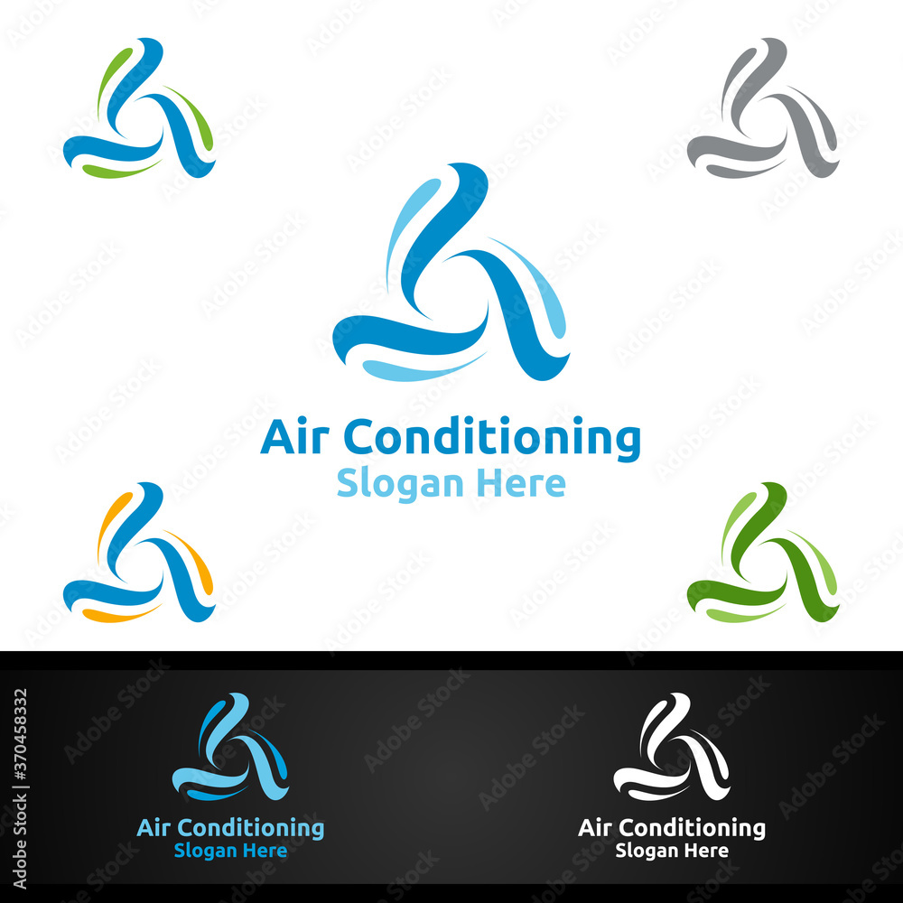 Fototapeta premium Air Conditioning and Heating Services Logo