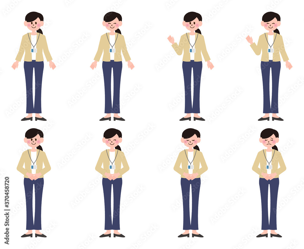 ポーズをとっているOLの女性 ポーズをとっているOLの女性
