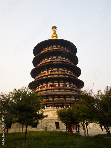Big Tower in Luoyang Ruins of Sui and Tang Dynasty, Mingtang and Tiantang Scenic Area.Luoyang City, Henan Province, China, 14th October 2018.